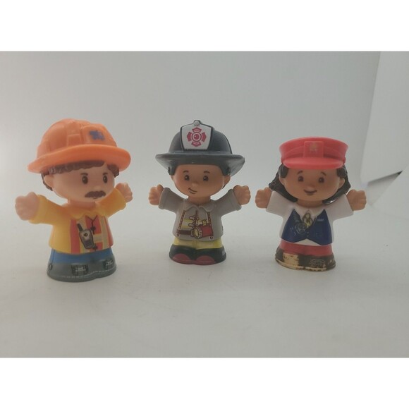 Fisher Price Little People Set of Community Helpers Construction, Firefighter - Picture 12 of 12